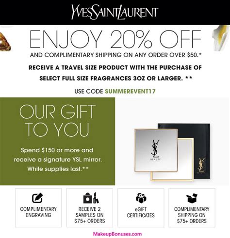 ysl promo code|discount ysl.